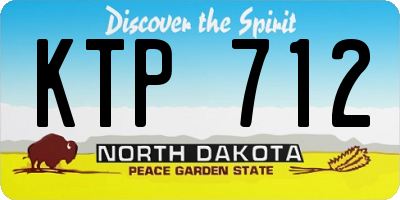 ND license plate KTP712