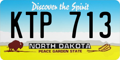 ND license plate KTP713
