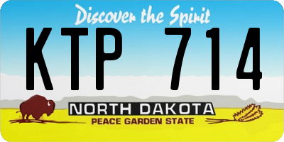 ND license plate KTP714