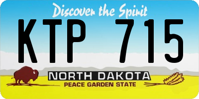 ND license plate KTP715