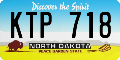 ND license plate KTP718