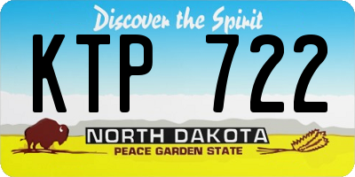 ND license plate KTP722