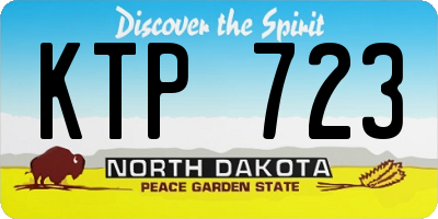 ND license plate KTP723