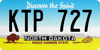 ND license plate KTP727