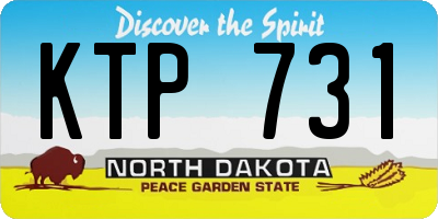 ND license plate KTP731