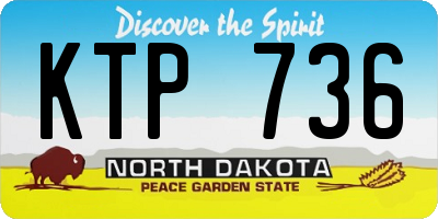 ND license plate KTP736