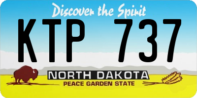 ND license plate KTP737