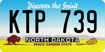 ND license plate KTP739