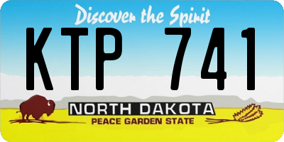ND license plate KTP741