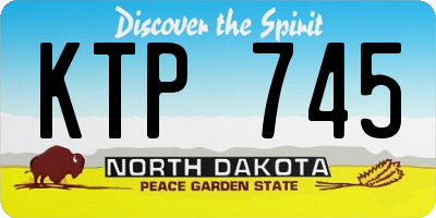 ND license plate KTP745