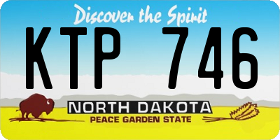 ND license plate KTP746
