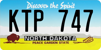 ND license plate KTP747