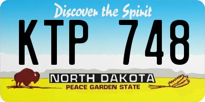 ND license plate KTP748