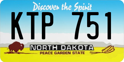 ND license plate KTP751
