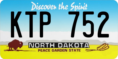 ND license plate KTP752