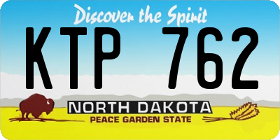 ND license plate KTP762