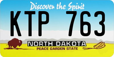 ND license plate KTP763