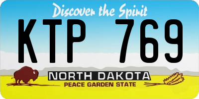 ND license plate KTP769