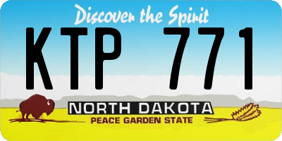 ND license plate KTP771