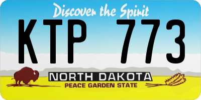 ND license plate KTP773