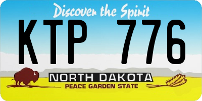 ND license plate KTP776