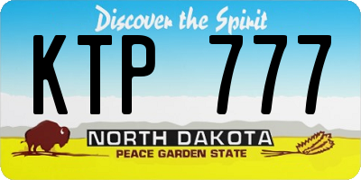 ND license plate KTP777