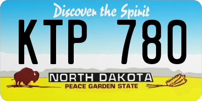 ND license plate KTP780