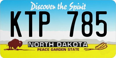 ND license plate KTP785