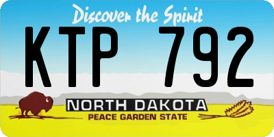 ND license plate KTP792