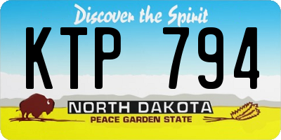 ND license plate KTP794