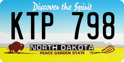 ND license plate KTP798