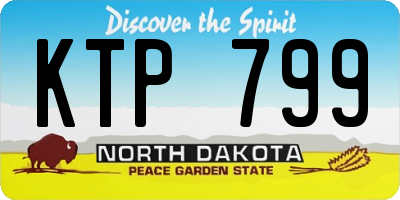 ND license plate KTP799