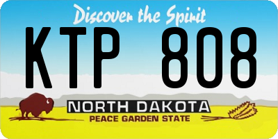 ND license plate KTP808