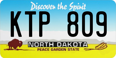 ND license plate KTP809