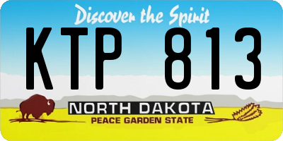 ND license plate KTP813