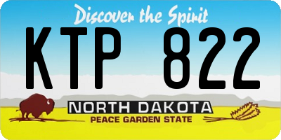 ND license plate KTP822