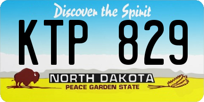 ND license plate KTP829