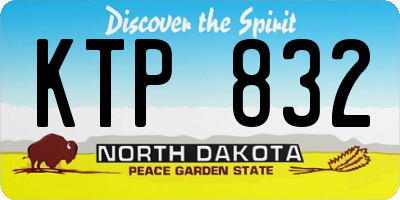 ND license plate KTP832