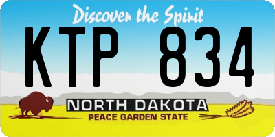 ND license plate KTP834