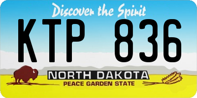 ND license plate KTP836