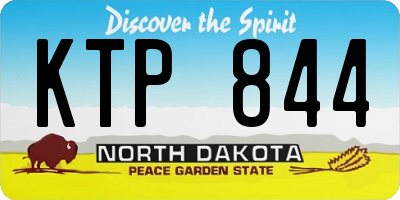 ND license plate KTP844