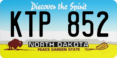 ND license plate KTP852