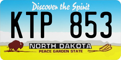 ND license plate KTP853