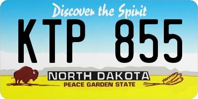 ND license plate KTP855