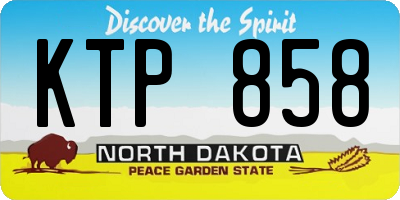 ND license plate KTP858
