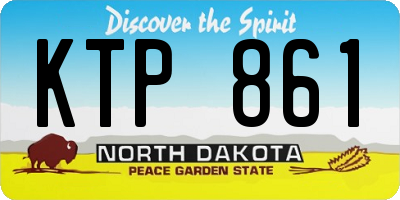 ND license plate KTP861