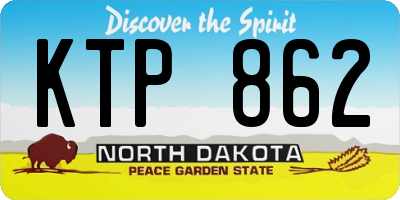ND license plate KTP862