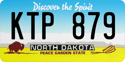 ND license plate KTP879