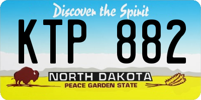 ND license plate KTP882