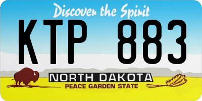 ND license plate KTP883